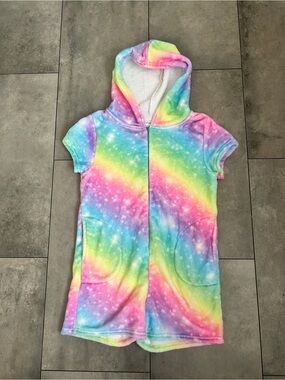 iScream shimmering rainbow romper soft cozy M (10-12)